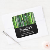Sticker Carré Green Bamboo Stalks Nature Photography Business (Enveloppe)