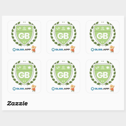 Sticker Carré Green Belt Certified - GLSS.app (Feuille)