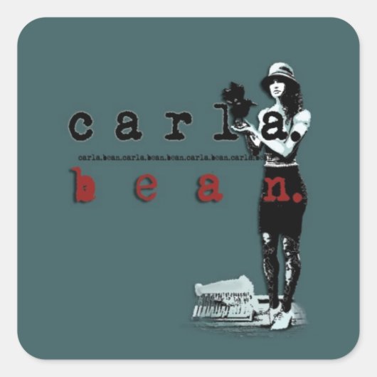 Sticker Carré Green Carla Bean (Devant)