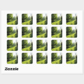 Sticker Carré Green Forest Meadow (Feuille)