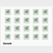 Sticker Carré Green leaf (Feuille)