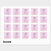 Sticker Carré Green Stripe Tennis Modern Chic Hen Party Favor (Feuille)