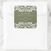 Sticker Carré Green Talavera Tile Fiesta Enregistrer l'enveloppe (Sac)