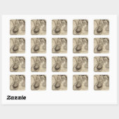 Sticker Carré Grenade (Feuille)