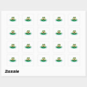 Sticker Carré Grenouille (Feuille)
