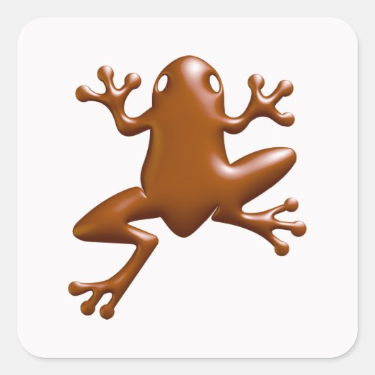 Sticker Carré Grenouille au chocolat (Devant)
