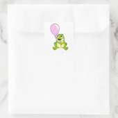 Sticker Carré Grenouille avec ballon (Sac)