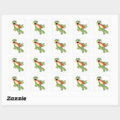 Sticker Carré Grenouille avec langue (Feuille)