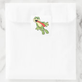 Sticker Carré Grenouille avec langue (Sac)