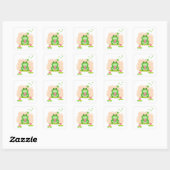 Sticker Carré Grenouille de la Saint-Valentin (Feuille)