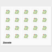 Sticker Carré Grenouille Glasses (Feuille)
