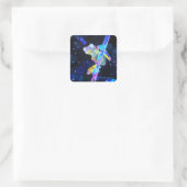 Sticker Carré Grenouille inverse (Sac)