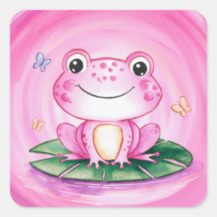Sticker Carré Grenouille mûre