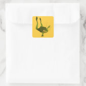 Sticker Carré Grenouille sportive (Sac)
