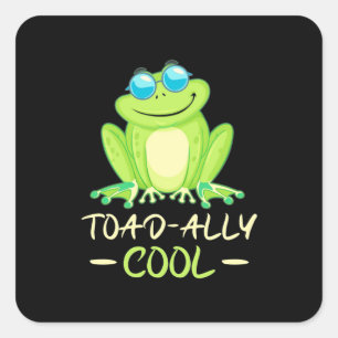Sticker Carré Grenouille Toadal Cool