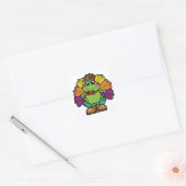 Sticker Carré Grenouille Turquie de Thanksgiving (Enveloppe)