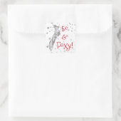 Sticker Carré Grey Fox Silver Star 50e Foxy Fabuleux anniversair (Sac)