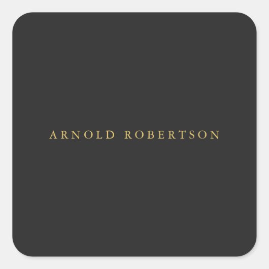 Sticker Carré Grey Gold Color Professional Ajouter un nom (Devant)