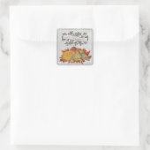 Sticker Carré Grey Thanksgiving Citrouilles et Squash (Sac)
