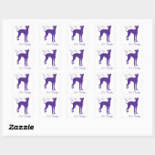 Sticker Carré Greyhound italien (Feuille)