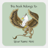 Sticker Carré Griffin Imaginaire Griffin Mythologie (Devant)