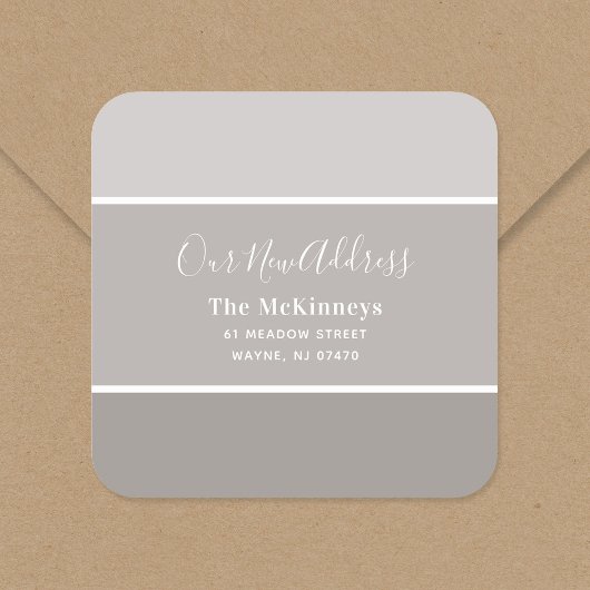 Sticker Carré Grige Paint Swatch Nouvelle adresse