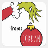 Sticker Carré Grille | À partir de l'étiquette cadeau de Noël d' (Devant)