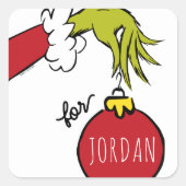 Sticker Carré Grille | Pour Anniversaire Noël (Devant)