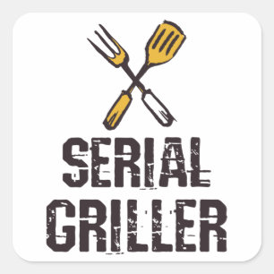 Sticker Carré Griller série Grill Barbecue maître Grill