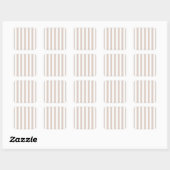 Sticker Carré Grilles Verticales Bbeige Et Blanc Gratté (Feuille)