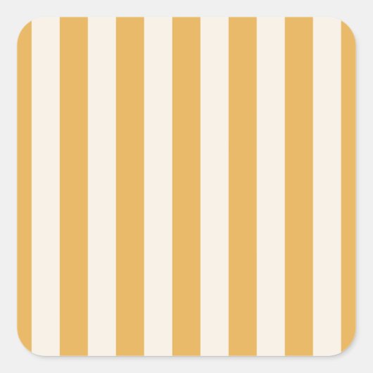 Sticker Carré Grilles Verticales Moutarde Jaune Et Blanc Gratté (Devant)