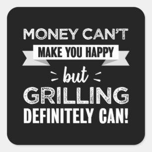 Sticker Carré Grilling vous rend heureux