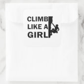 Sticker Carré Grimper comme une femme escalade rock (Sac)