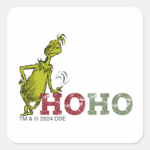 Sticker Carré Grinch Ho Ho Ho