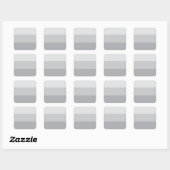 Sticker Carré Gris argenté rayé (Feuille)