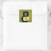 Sticker Carré grizzly (Sac)