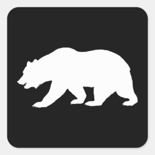 Sticker Carré Grizzly Bear