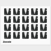 Sticker Carré Groom Tux (Feuille)