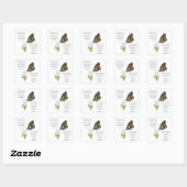 Sticker Carré Gros papillon, (Feuille)
