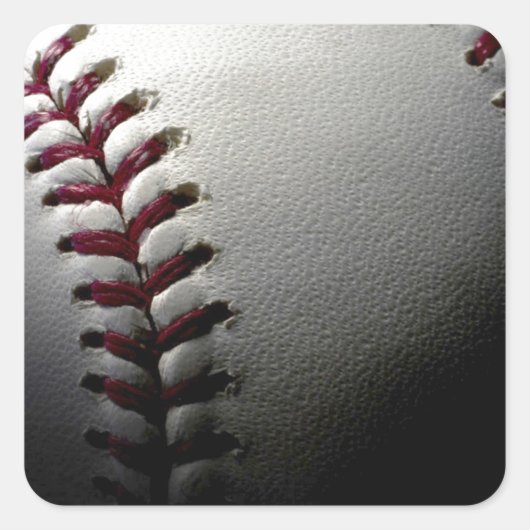 Sticker Carré Gros plan de base-ball (Devant)