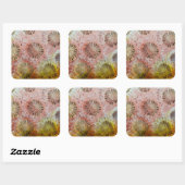 Sticker Carré Gros plan de corail rose (Feuille)