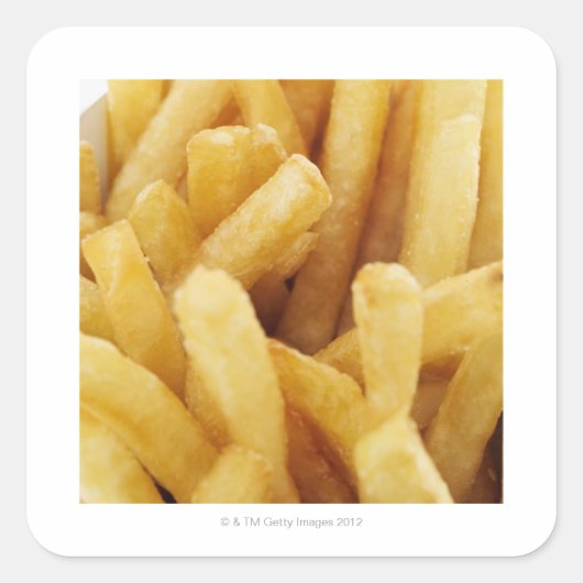 Sticker Carré Gros plan des frites françaises (Devant)