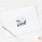 Sticker Carré Gros plan et stylo de prescription (Enveloppe)