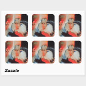 Sticker Carré Gros plan Kiss 1988 (Feuille)