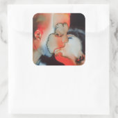 Sticker Carré Gros plan Kiss 1988 (Sac)