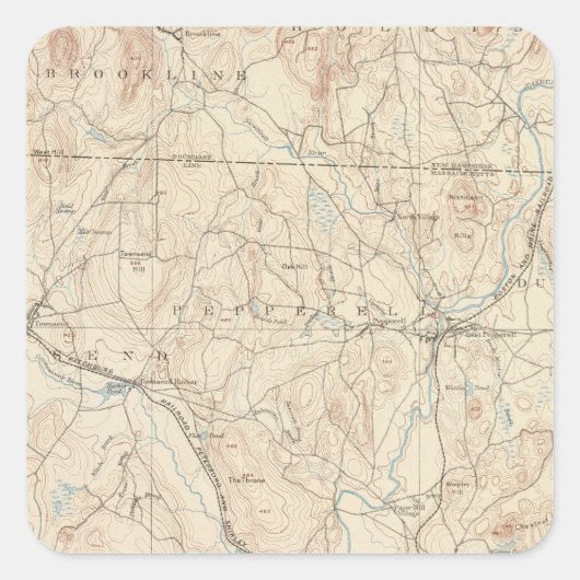 Sticker Carré Groton, Massachusetts (Devant)