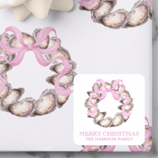 Sticker Carré Grotte de l'huître côtière de Preppal Noël