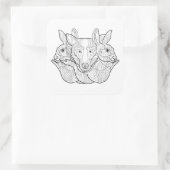 Sticker Carré Group Animal Doodle (Sac)