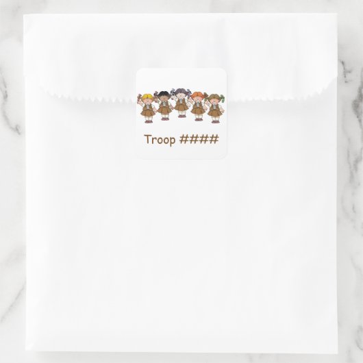 Sticker Carré Groupe Brownie (Sac)