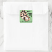 Sticker Carré Groupe de cellules ou bébé PRO-LIFE (Sac)